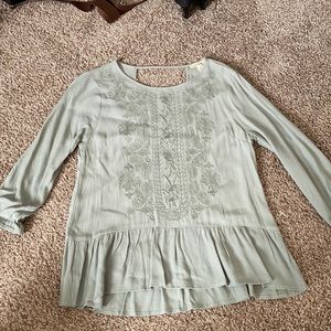 Small sage Peplum top!